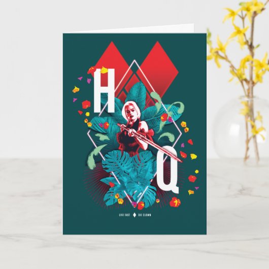 Die Selbstmordkommando | Harley Quinn Floral Diamo Karte (Gelbe Blume)