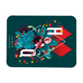Die Selbstmordkommando | Harley Quinn Floral Diamo Magnet (Horizontal)