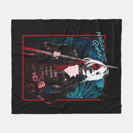 Die Selbstmordkommando | Harley Quinn & Green Fern Fleecedecke (Vorderseite (Horizontal))