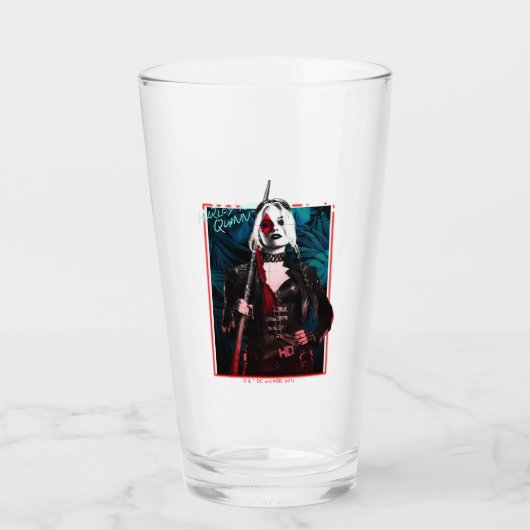 Die Selbstmordkommando | Harley Quinn & Green Fern Glas (Vorderseite)