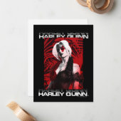 Die Selbstmordkommando | Harley Quinn Red Fern Por Mitteilungskarte (Vorderseite/Rückseite Beispiel)