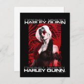 Die Selbstmordkommando | Harley Quinn Red Fern Por Mitteilungskarte (Vorne/Hinten)
