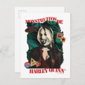 Die Selbstmordkommando | Harley Quinn Winking Postkarte (Vorne/Hinten)
