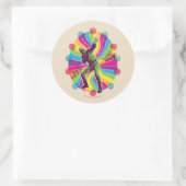 Die Selbstmordkommando | Polka-Dot Man Psychedelic Runder Aufkleber (Tasche)