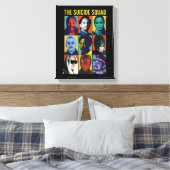 Die Selbstmordkommando | Retro Grid mit Amanda Wal Leinwanddruck (Insitu (Schlafzimmer))