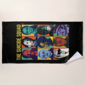 Die Selbstmordkommando | Retro Grid mit Amanda Wal Strandtuch (Vorderseite)