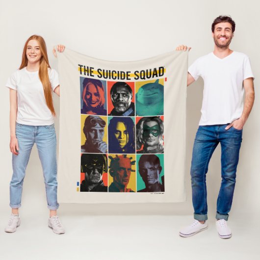 Die Selbstmordkommando | Retro Grid mit Harley Qui Fleecedecke (Beispiel)