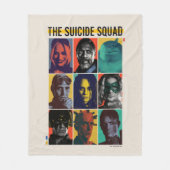 Die Selbstmordkommando | Retro Grid mit Harley Qui Fleecedecke (Vorderseite)