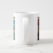 Die Selbstmordkommando | Retro Grid mit Harley Qui Jumbo-Tasse (Rückseite)