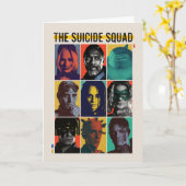 Die Selbstmordkommando | Retro Grid mit Harley Qui Karte (Gelbe Blume)