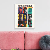 Die Selbstmordkommando | Retro Grid mit Harley Qui Leinwanddruck (Insitu (Wohnzimmer))