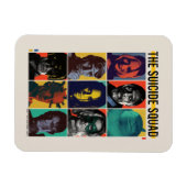 Die Selbstmordkommando | Retro Grid mit Harley Qui Magnet (Horizontal)