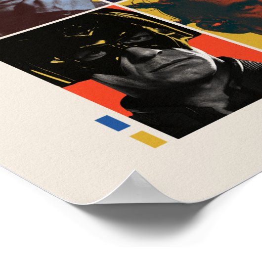 Die Selbstmordkommando | Retro Grid mit Harley Qui Poster (Ecke)