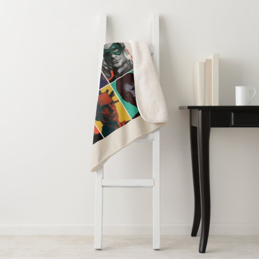 Die Selbstmordkommando | Retro Grid mit Harley Qui Sherpadecke (Beispiel)