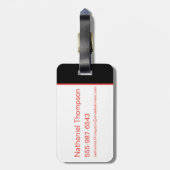 Die Selbstmordkommando | Rote und schwarze Logos Gepäckanhänger (Rückseite vertikal)