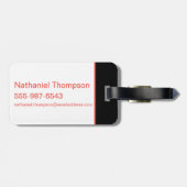 Die Selbstmordkommando | Rote und schwarze Logos Gepäckanhänger (Rückseite horizontal)