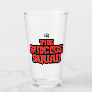 Die Selbstmordkommando Rote und schwarze Logos Glas