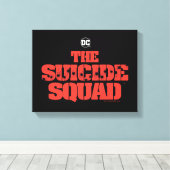 Die Selbstmordkommando | Rote und schwarze Logos Leinwanddruck (Insitu (Holzboden))