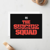 Die Selbstmordkommando | Rote und schwarze Logos Mitteilungskarte (Vorderseite/Rückseite Beispiel)