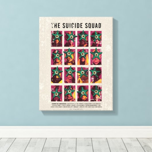 Die Selbstmordkommando | Starro Squad Edition Leinwanddruck (Insitu (Holzboden))