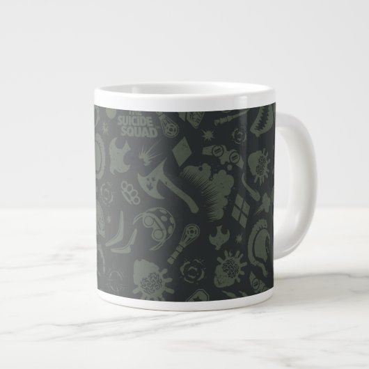 Die Selbstmordkommando | Zeichensymbmuster Jumbo-Tasse (Vorderseite Rechts)