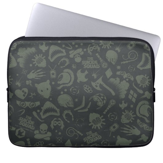 Die Selbstmordkommando | Zeichensymbmuster Laptopschutzhülle (Vorderseite)