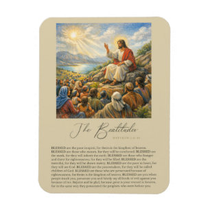 Die Seligpreisungen Matthäus 5:3–12 Bergpredigt Magnet