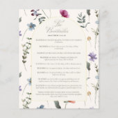 Die Seligpreisungen Matthäus 5:3–12 Florale Schrif Flyer (Vorne)