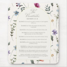 Die Seligpreisungen Matthäus 5:3–12 Florale Schrif