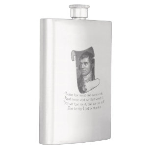 Die Selkirk-Grace-Burns-Night-Supper-Prayer-Grau Flachmann