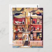Die seltsame Kunst, das Boarding House Postkarte (Vorne/Hinten)