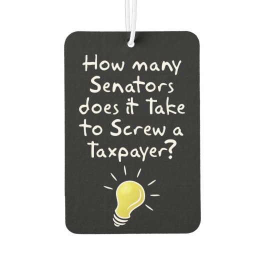 Die Senatoren machen es nötig, um einen Steuerzahl Autolufterfrischer (Rückseite)