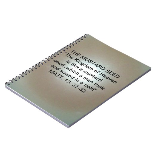 DIE SENFKORN-PARABEL MATT.13: 31-32 NOTIZBUCH NOTIZBLOCK (Linke Seite)