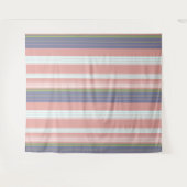 Die senkrechten Streifen sind rosa, blau und olivg Wandteppich (Vorderseite (Horizontal))