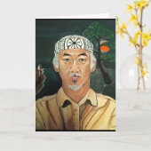 Die Sensei-Malerei von Alfred Fox Karte (Gelbe Blume)