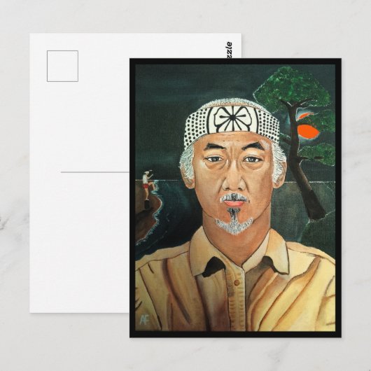Die Sensei-Malerei von Alfred Fox Postkarte (Vorne/Hinten)