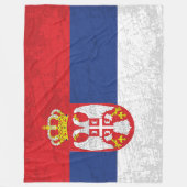 Die serbische Flagge - ein Tapisserie des serbisch Fleecedecke (Vorderseite)