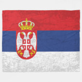 Die serbische Flagge - ein Tapisserie des serbisch Fleecedecke (Vorderseite (Horizontal))