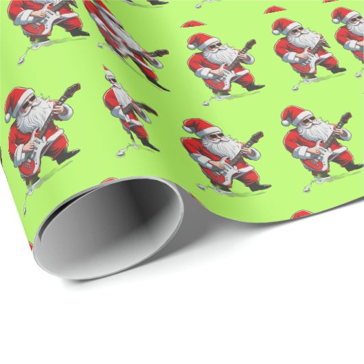 Die Serenade des Weihnachtsmanns: Gitarre-Jingle-A Geschenkpapier (Rolleneckpunkt)