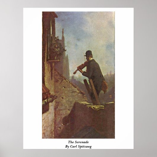 Die Serenade von Carl Spitzweg Poster (Vorne)