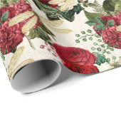 Die Serie Rose und Dragonfly (Design 11) Geschenkpapier (Rolleneckpunkt)