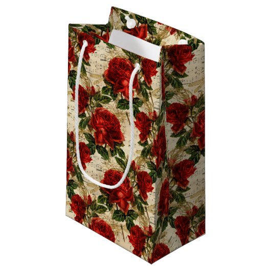 Die Serie Rose und Dragonfly (Design 17) Kleine Geschenktüte (Vorderseite Schrägansicht)