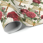 Die Serie Rose und Dragonfly (Design 1) Geschenkpapier (Rolleneckpunkt)