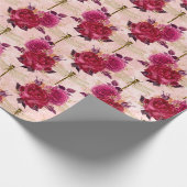 Die Serie Rose und Dragonfly (Design 3) Geschenkpapier (Ecke)