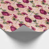 Die Serie Rose und Dragonfly (Design 4) Geschenkpapier (Ecke)