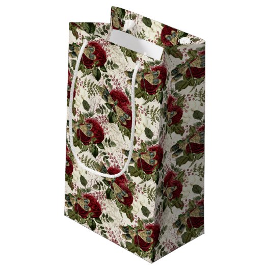 Die Serie Rose und Dragonfly (Design 7) Kleine Geschenktüte (Rückseite Schrägansicht)