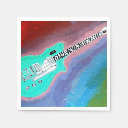 Die Servietten aus Gitarrenpapier (Vorderseite)