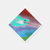 Die Servietten aus Gitarrenpapier (Ecke)