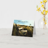 Die Sessel des Sommers.. Notecards Karte (Gelbe Blume)