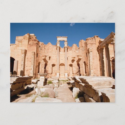 Die Severan Basilica, Leptis Magna, Al Khums 2 Postkarte (Vorderseite)